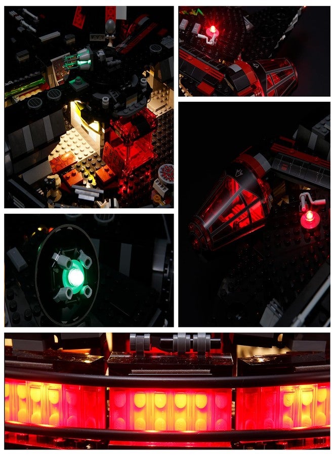 YEABRICKS مصباح LED من YABRICKS لنموذج مكعبات بناء حرب النجوم The Dark Falcon رقم 75389 (مجموعة البناء غير متضمنة) - Image 4